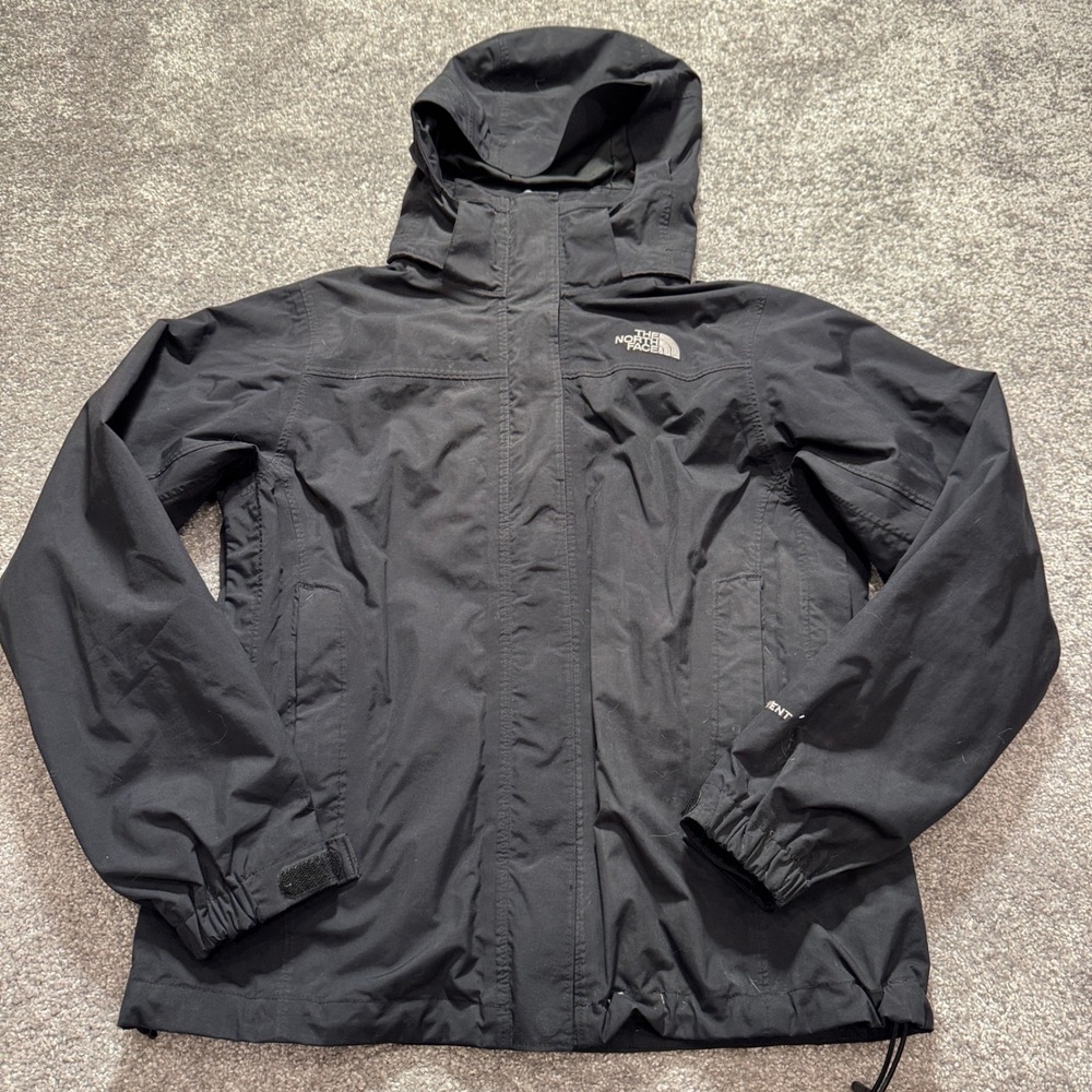The North Face Jacket Womens Small Black Nylon HyVent Gorpcore Raincoat Water